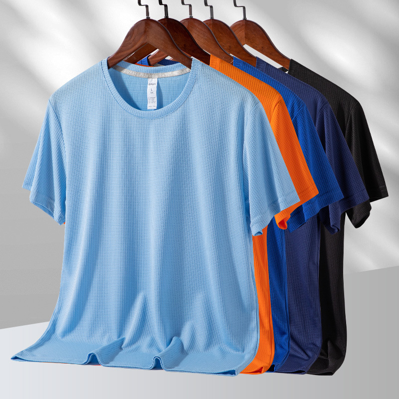 Nueva Camiseta de manga corta de secado rápido para hombres y mujeres de verano suelta transpirable para correr fitness deportes Top stretch camiseta de media manga