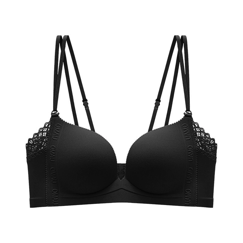 Glossy underwear, supporting set, sexy wireless bra