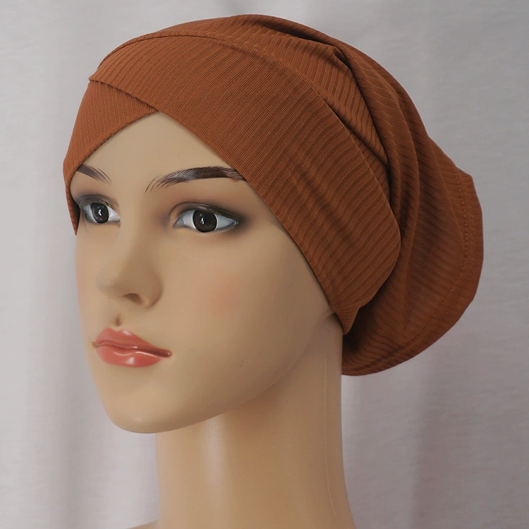 Плоский цялый клок wholesale pit strip sweat cloth forehead cross cap elastic good base cap Muslim ladies Arabic tube cap