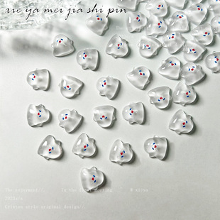 New cute little ghost nail jewelry cartoon funny resin ghost finger accessories handmade diy material package