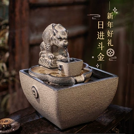 流水摆件;树脂工艺品;浴室柜