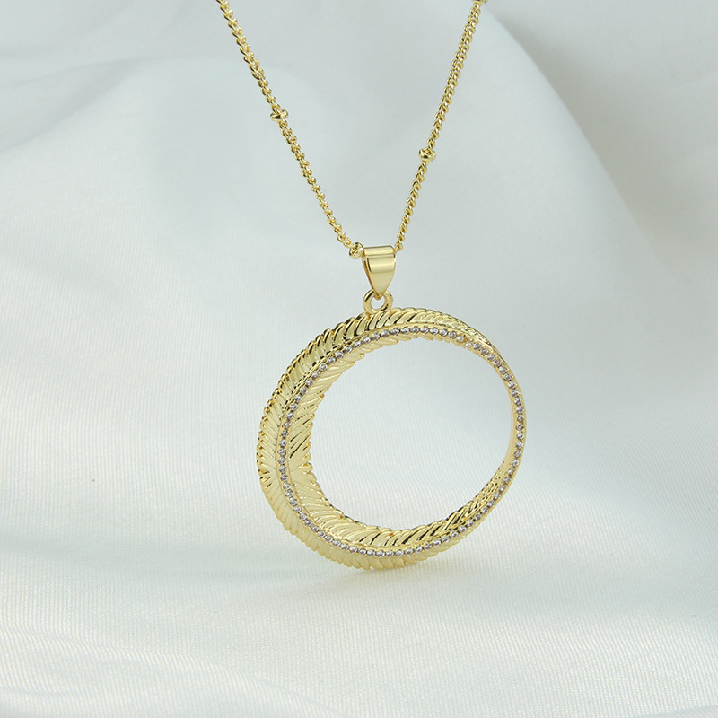 Simple Style Geometric Copper Necklace Inlay Copper Necklaces