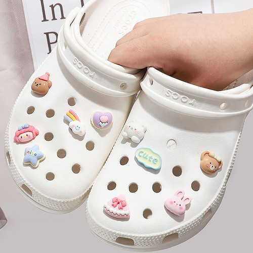 Hole shoe accessories compatible with cross Carlochi shoe flower upper accessories DIY decoration buckle, detachable accessories