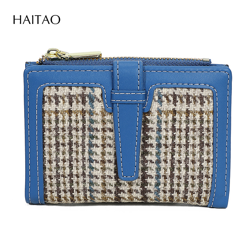 Cross-border retro corto billetera de damas doblada en dos por ciento de gran capacidad multi-tarjeta certificados bolsas de tarjetas de cambio nuevo