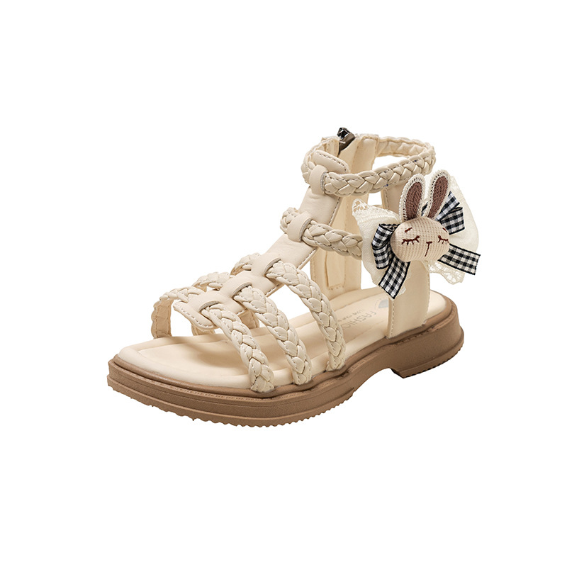 Sandálias para niñas verano 2026 nuevo estilo de moda infantil versátil zapatos romanos para niñas con suela suave hueco zapatos de princesa image 6
