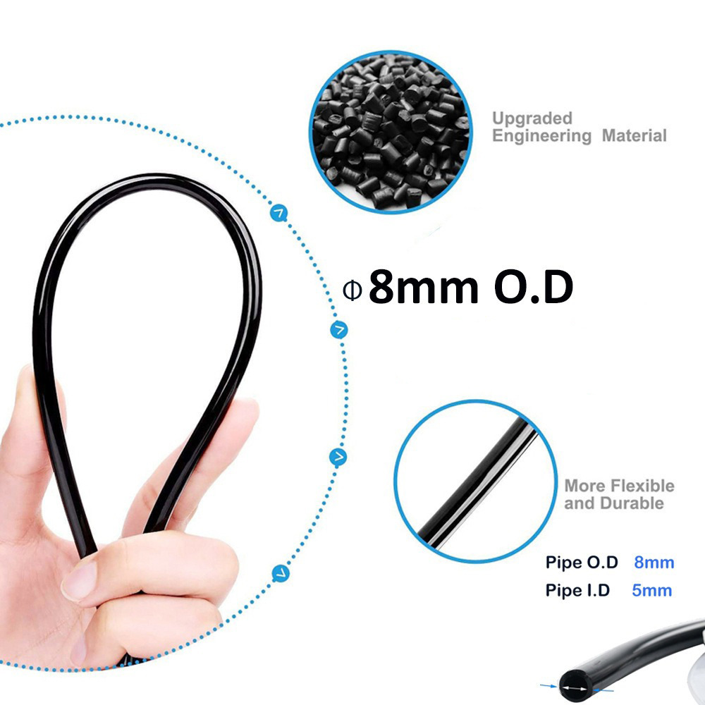 Accesorios de tubería de 8mm rociado cabezal de artefacto de riego de flores de pulverización de atomización conector de pulverización de tres vías de riego de pulverización de inserción rápida