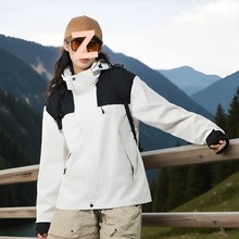 多巴胺薄款冲锋衣男女同款运动户外风衣外套防风防水宽松登山服潮