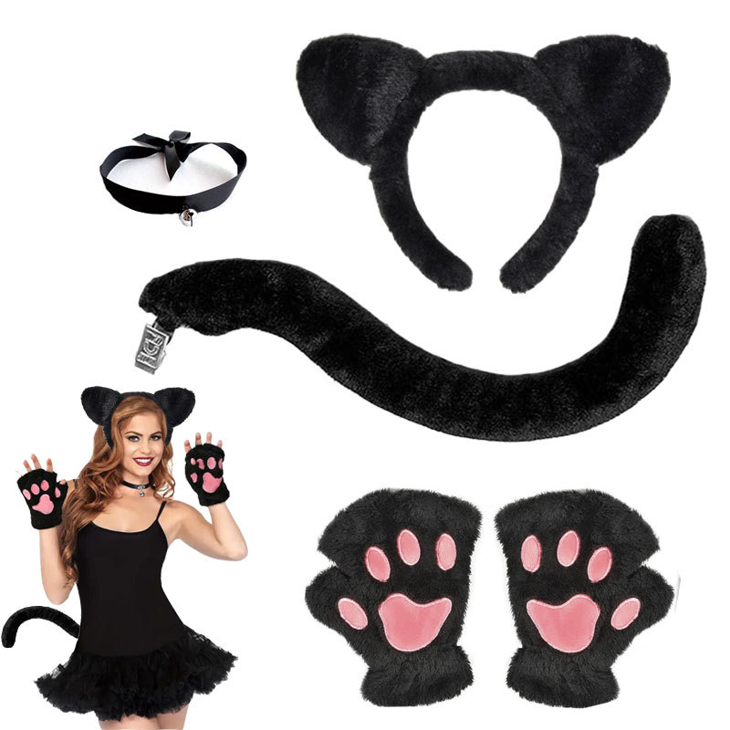 블랙 빅 이어 레이스 목걸이 5종 세트