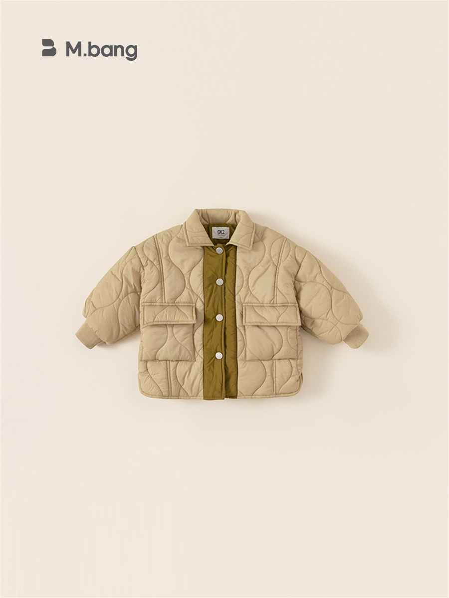 Ropa infantil Youbao, abrigo de algodón para niños de otoño e invierno, chaqueta gruesa para niños, estilo coreano informal, chaqueta de algodón con forro polar para niños de tres años