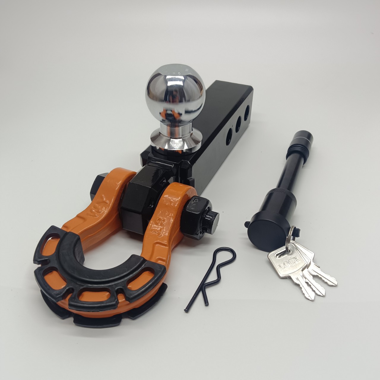 Best-selling cross-border direct-supply aluminum alloy trailer hitch ball coupler shackle for modified vehicles and RV accessories
