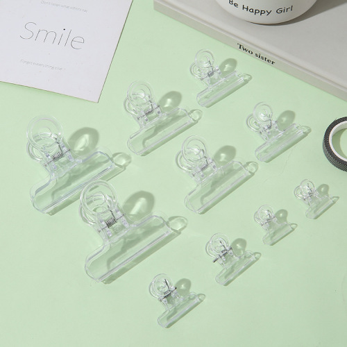 Multi-functional transparent long tail ticket holder folder student test paper holder household fixed organizing snack sealing clip