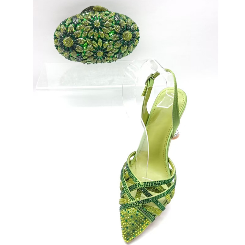 Cherish Edge Pointed Women High Heels sandals Crystal Diamond Inlaid Women Wedding Dress High Heels Sandals Women