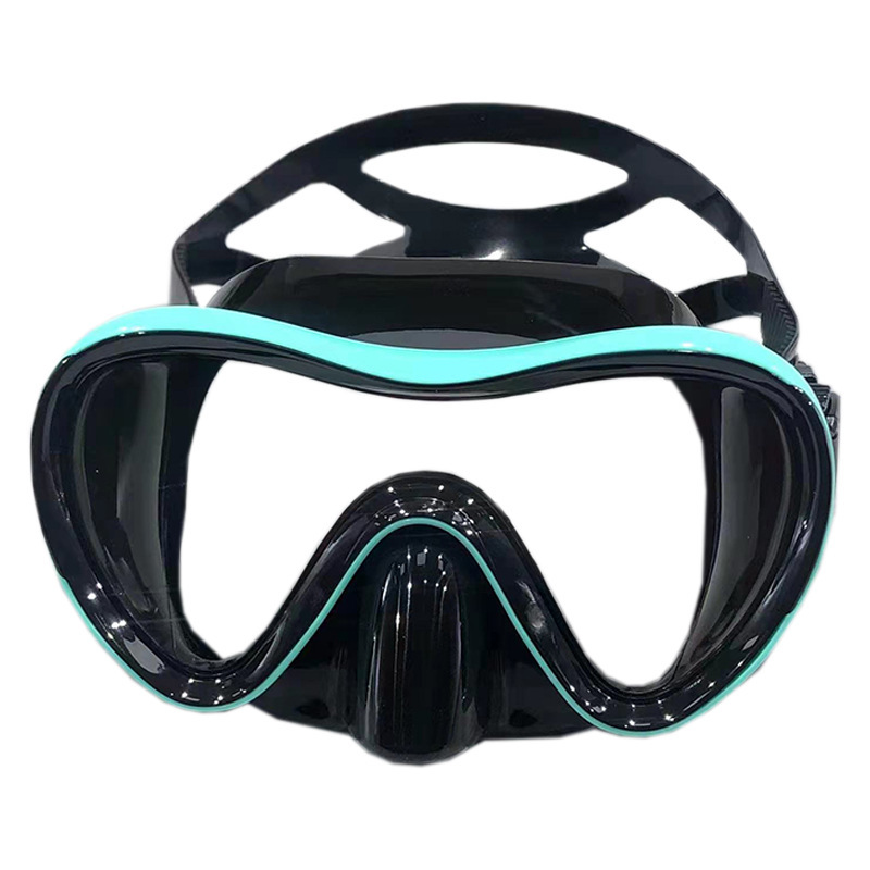 Máscara de buceo profesional con pintura en aerosol antivaho y marco grande para adultos_voghion.com