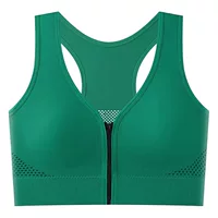 Спортивное косметическое нижнее белье для спины, Женская передняя молния, без стального кольца, дышащая антибеговая бесшовная жилетка для фитнеса и бега, нагрудная накидка в стиле