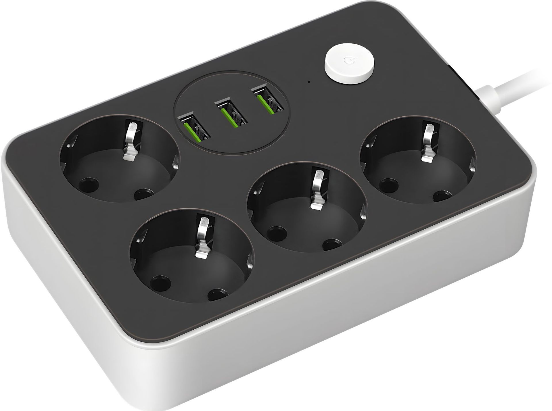 agujero especial de la norma europea tablero de enchufe inteligente para oficina con enchufe de alambre