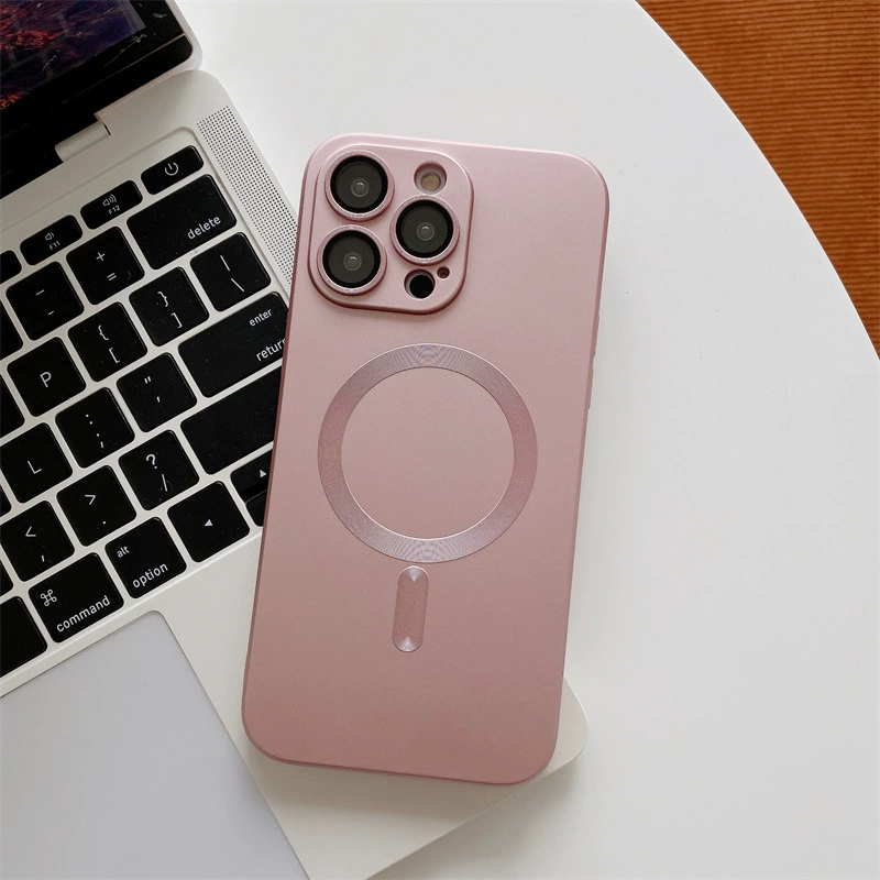 Чехол для телефона (совместимый с Apple) серия iPhone 16 — металлическая рамка для линз, вариант магнита N52