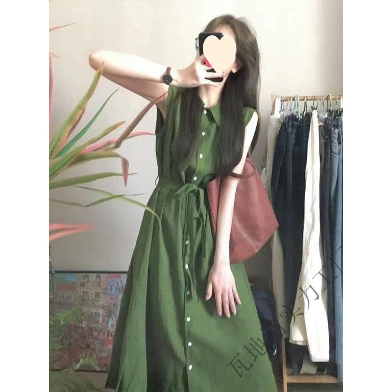 Japanese retro green design shirt