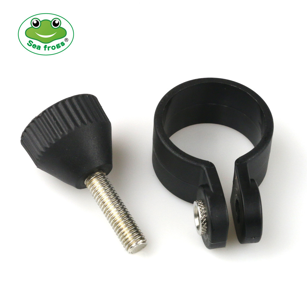 海蛙電筒夾潛水配件水下手電筒夾子20-38mm燈臂夾水下攝影裝備