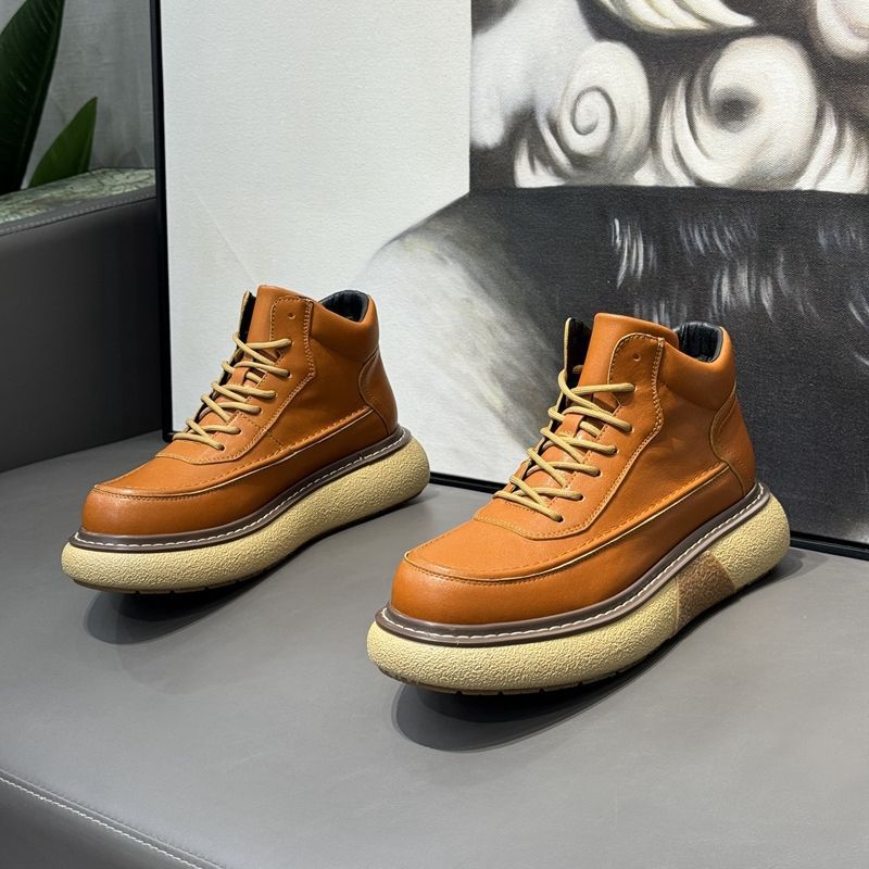 Men's Shoes Autumn and Winter 2023 Retro Mid-Top Martin Boots Men's Casual Short Boots British Style High-Top Men's Boots Work Shoes