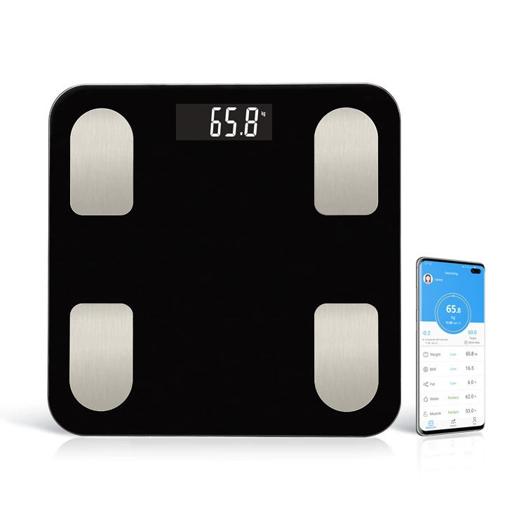 Индивидуальные высокоточные сумки, черные цифровые весы для измерения жира тела, домашний большой электрод для измерения веса человеческого тела, весы Bluetooth