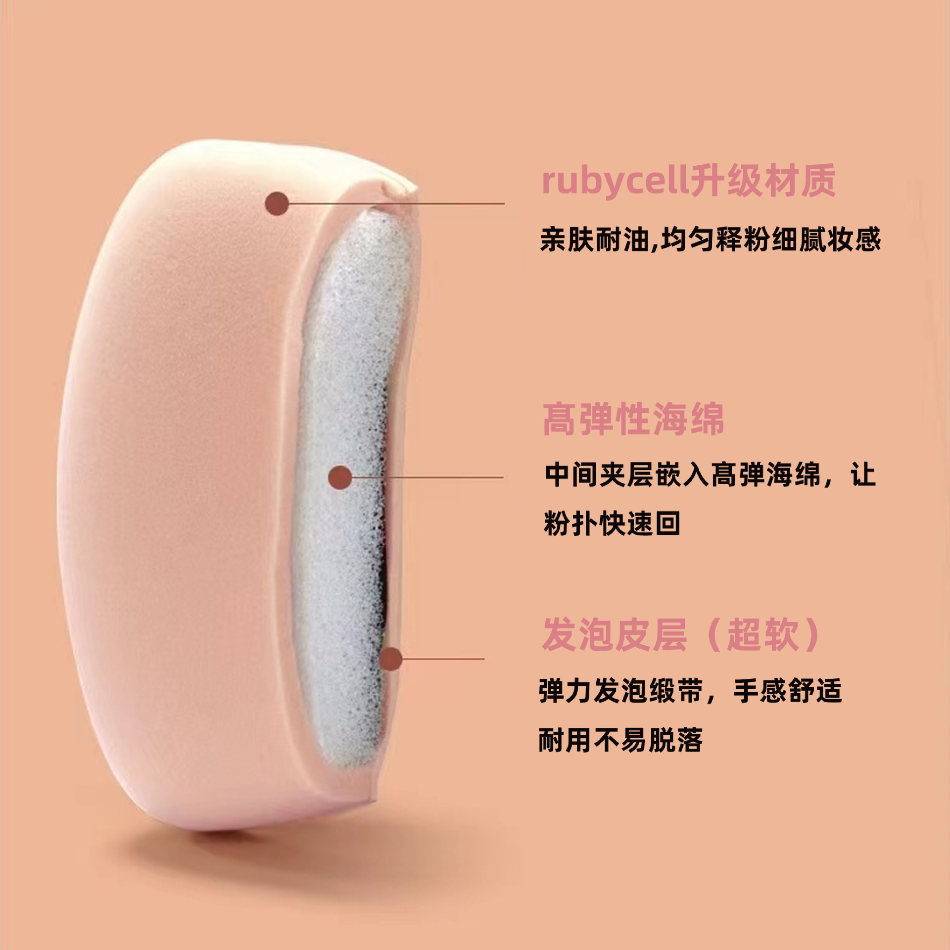 Piña negra patatas fritas puff cojín de aire algodón caramelo puff embalaje independiente esponja de cuero suave no comer polvo belleza huevo polvo suelto