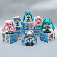 动漫盲盒1代Q版初音未来雪初音樱花初音粘土人少女心模型手办摆件