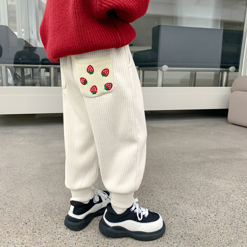 Mädchen Winter Cordhose Mit Samtfutter Für Kinder_voghion.com