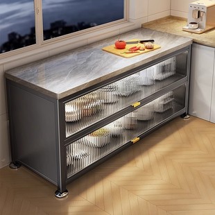 Slate Sideboard Integrated Wall Storage Cabinet Storage Cabinet Kitchen Multi-Functional Cabinet Cupboard Microwave Storage Cabinet