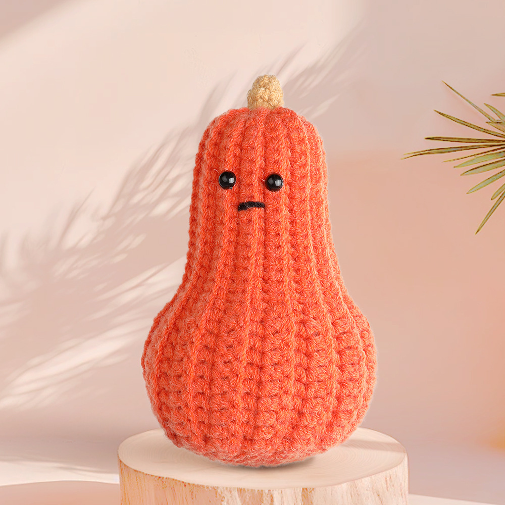 Nuevos productos de comercio exterior lana juguetes de mascotas expresiones extrañas tejidas a mano resistentes a la mordida series de juguetes de frutas y verduras al por mayor