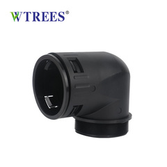 PG wire and cable corrugated tube right-angle bend nylon plastic PA soft tube wave tube 90-degree quick fix connector