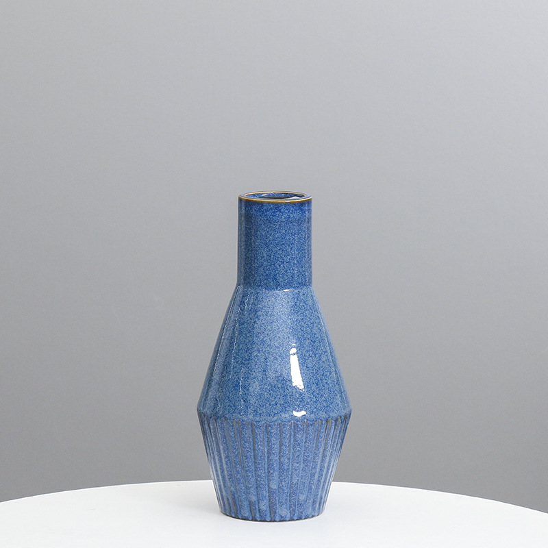 Cerámica ins nórdico florero color esmalte moderno simple Casa Grande decoración de escritorio hidropónico flor arreglo