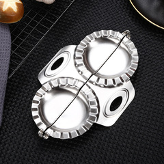 304 stainless steel dumpling making kitchen artifact household dumpling mold lazy convenient restaurant tool double-headed dumpling mold set