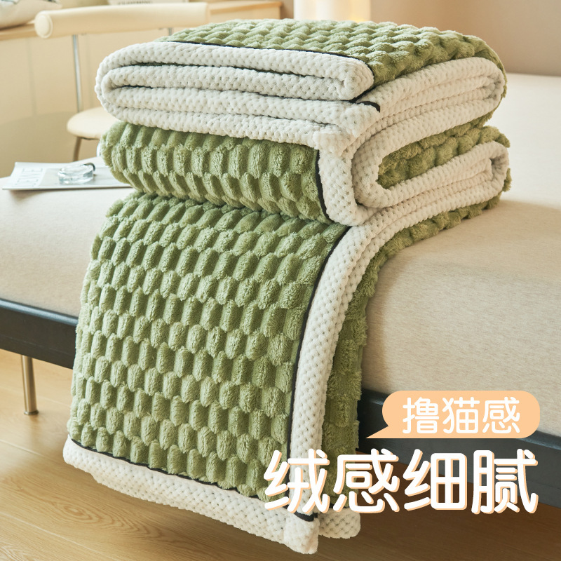 Cordero mantas de cachemira invierno engrosado mantas de cama de oficina siesta pequeña manta mantas sábanas sábanas