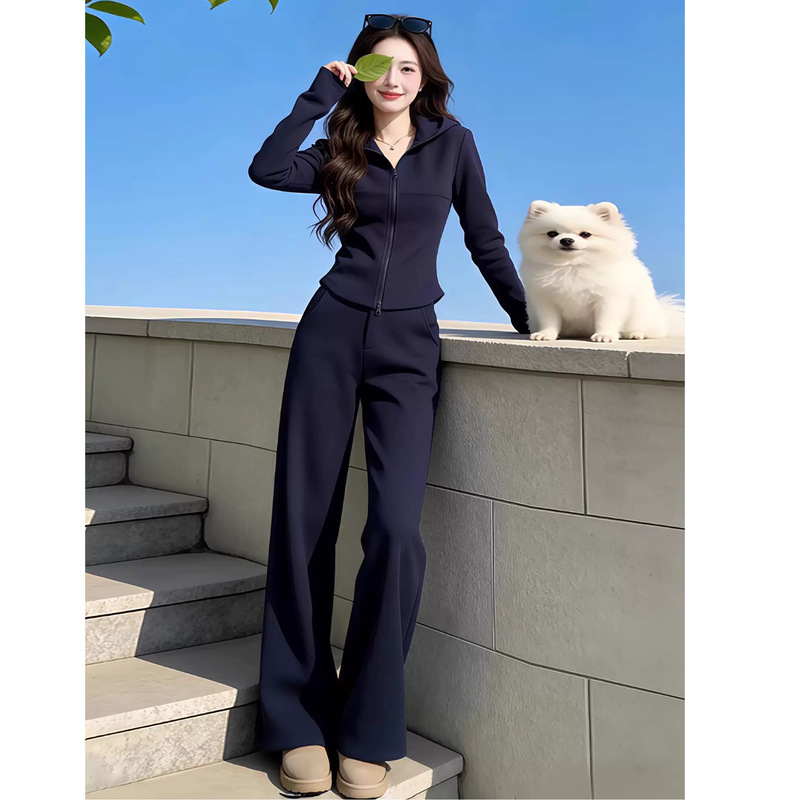 A complete set of Korean-style outfits for women in autumn 2026, super popular, age-reducing, high-end, petite-sized sweatshirt sports and casual suit A complete set of Korean-style outfits for women in autumn 2026, super popular, age-reducing, high-end, petite-sized sweatshirt sports and casual suit