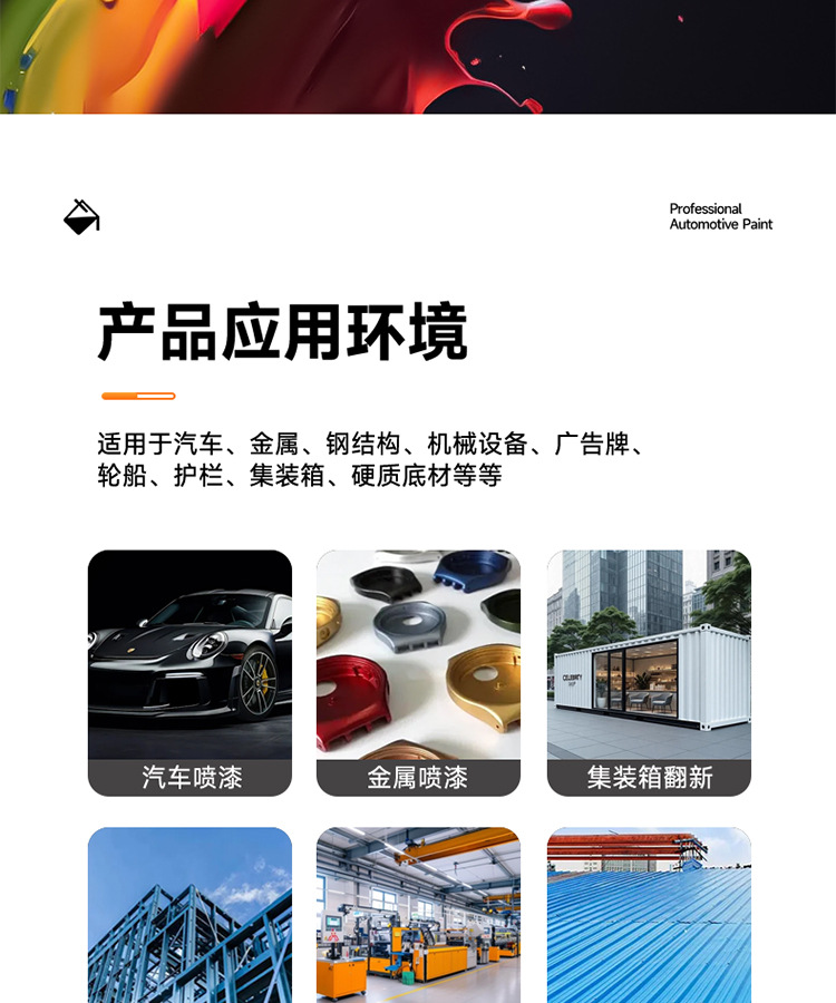 Advertising Sign Paint 2K Quick-Drying Alloy-Free Steel Frame Anti-Rust Paint Container Compartment Matte White Paint Manufacturer Customization