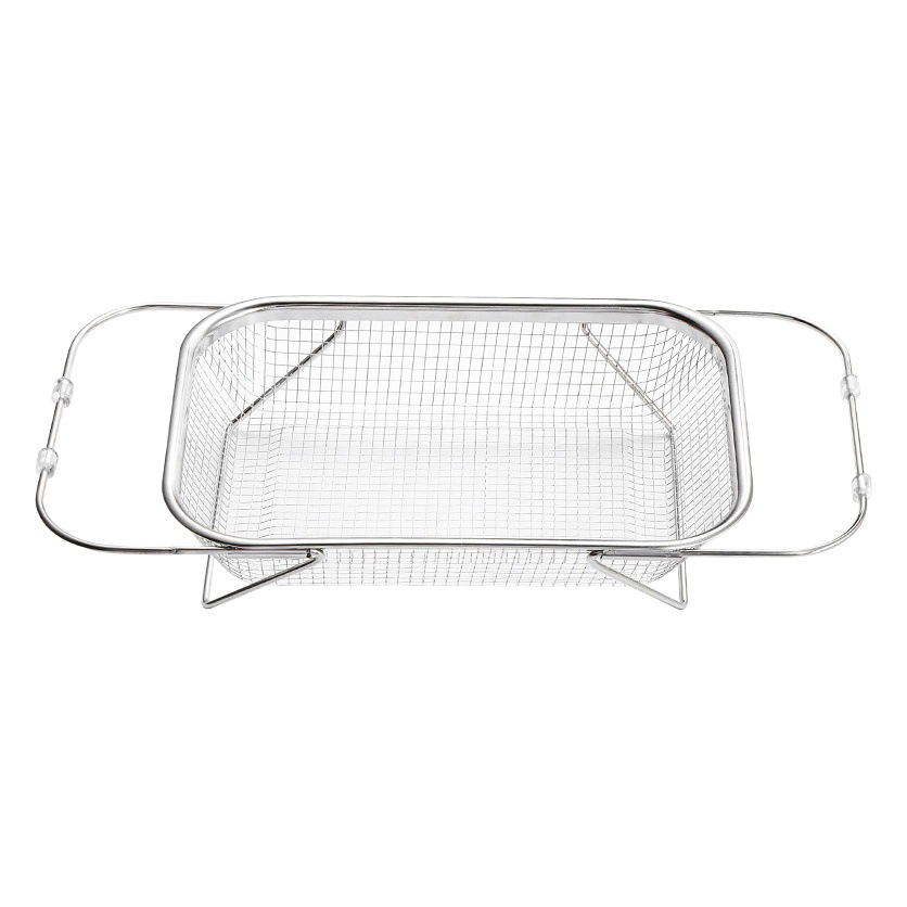 Household stainless steel draining basket dishwashing sink portable retractable draining rack vegetable washing sink tableware bowl basket
