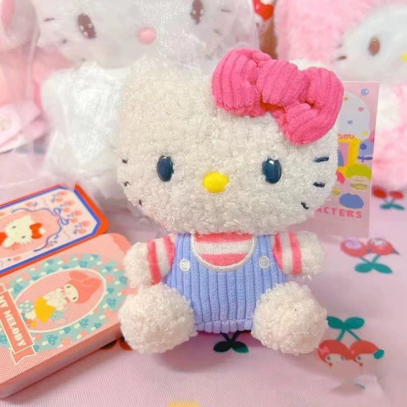 Плюшевый брелок Hello Kitty 10 см, милый ретро-кукольный подвес для сумки, мягкая игрушка