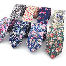 男式欧美棉质印花领带批发 休闲男士领带现货碎花领带