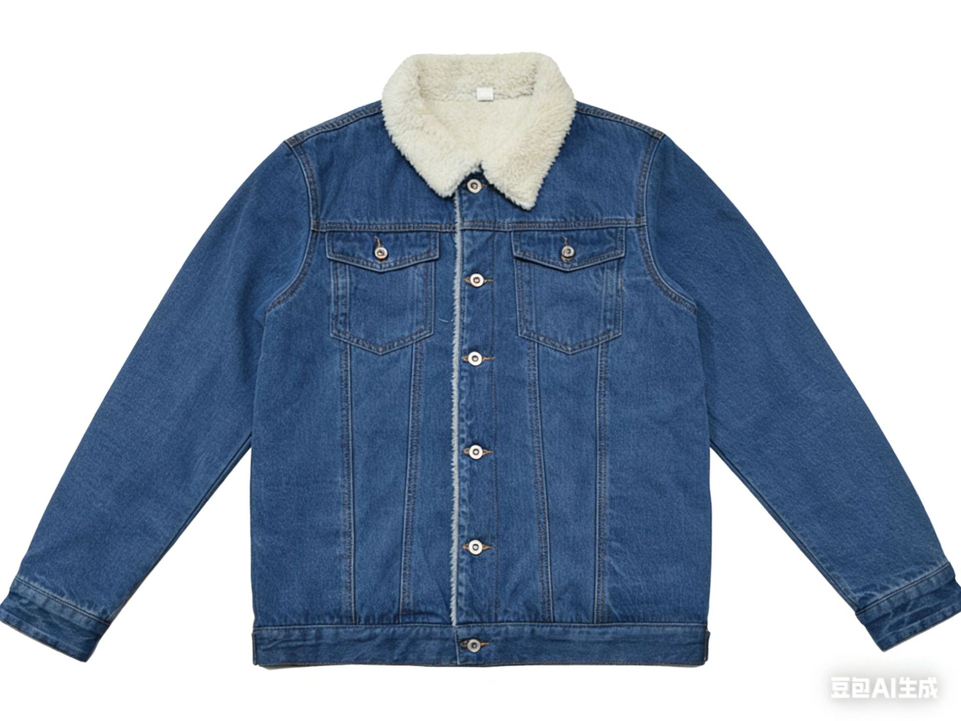 冬のシックなイミテーションラムウールデニムフリースジャケット メンズ 韓国風 トレンド スリムフィット 多用途 イケメンジャケット アウター トレンド