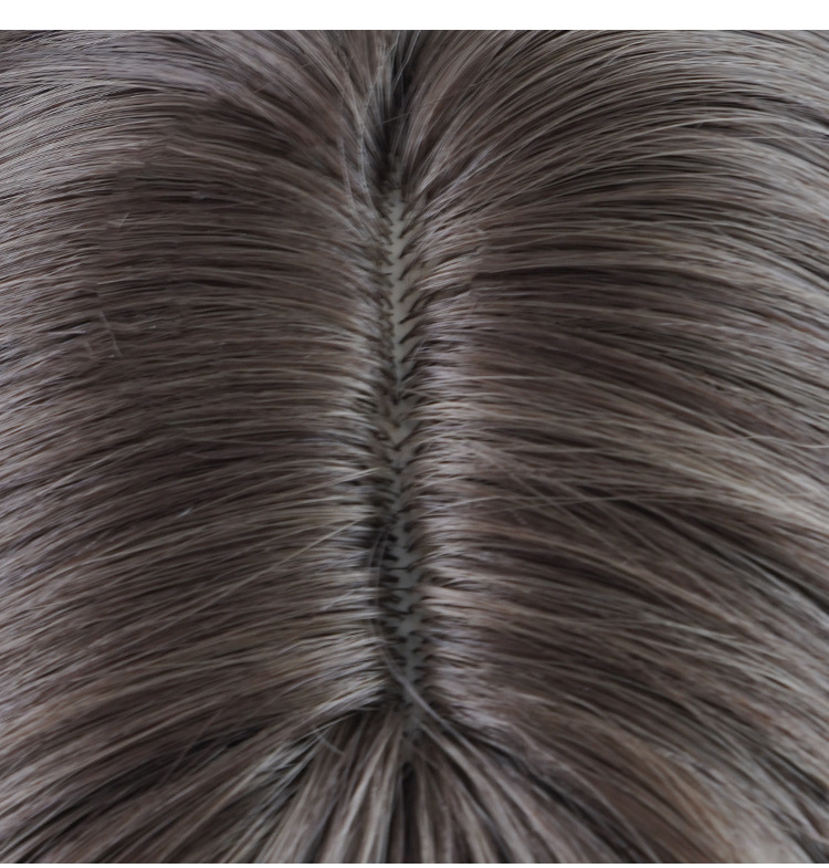 Synthetische Perücke, voller Kopf, kaltschwarz, langes lockiges Haar, große Welle_voghion.com