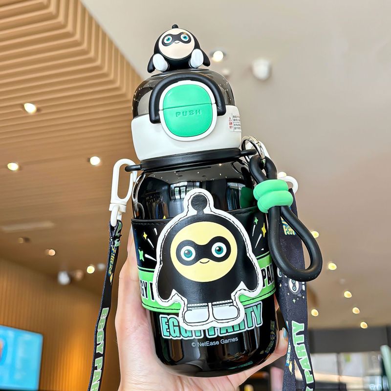 本物のエッグマンパーティーダブルドリンクカップセット魔法瓶カップ 510 ミリリットル女子学生学校ポータブルかわいい魔法瓶カップ水カップ|undefined