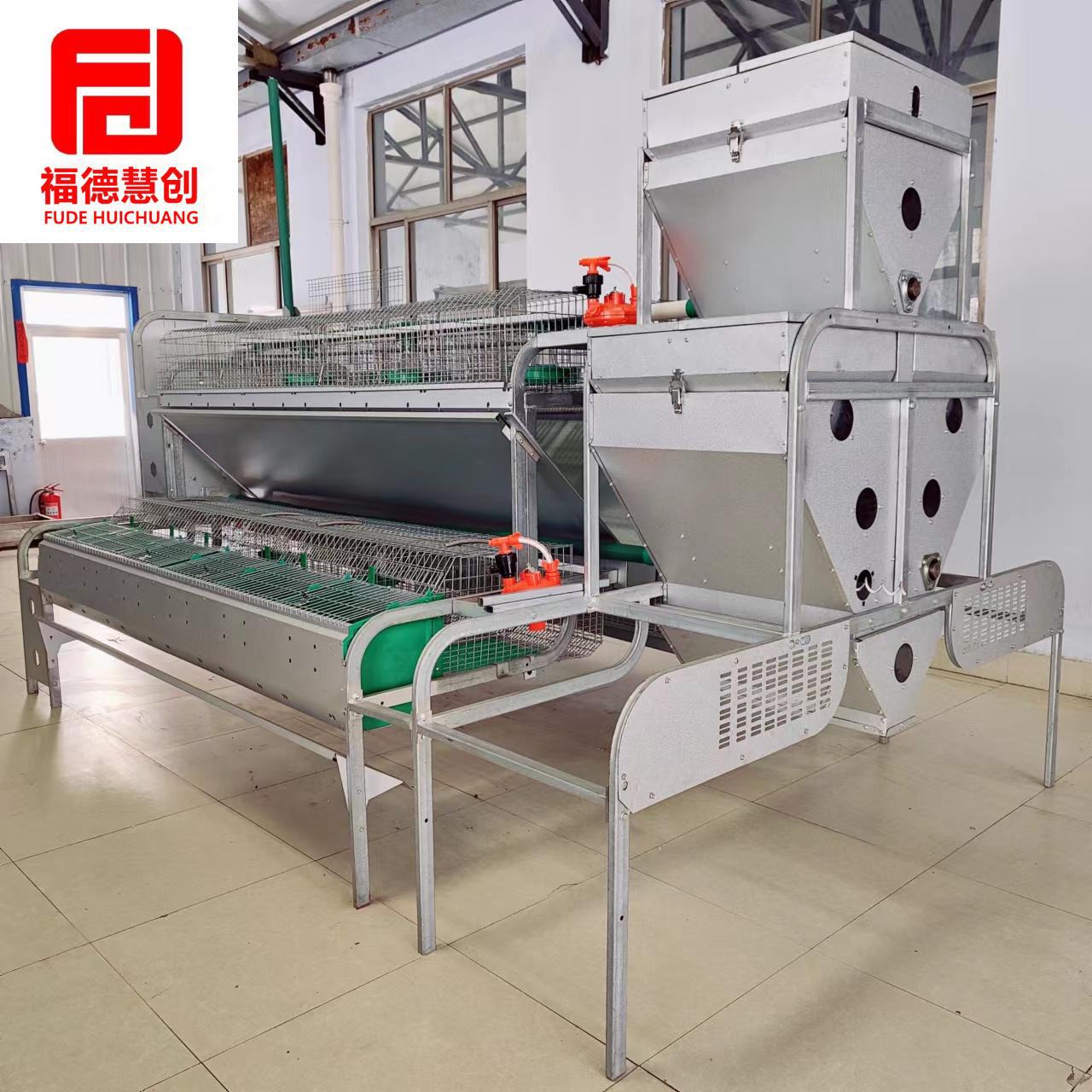 欧式兔笼24位、标准自动化喂料兔子饲养笼、