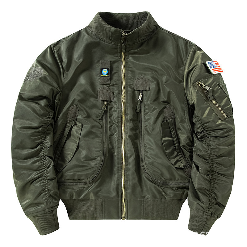 726GEAR military fans autumn and winter New Air Force flight thickened jacket men's stick short uniform tactical stand collar jacket 726GEAR military fans autumn and winter New Air Force flight thickened jacket men's stick short uniform tactical stand collar jacket