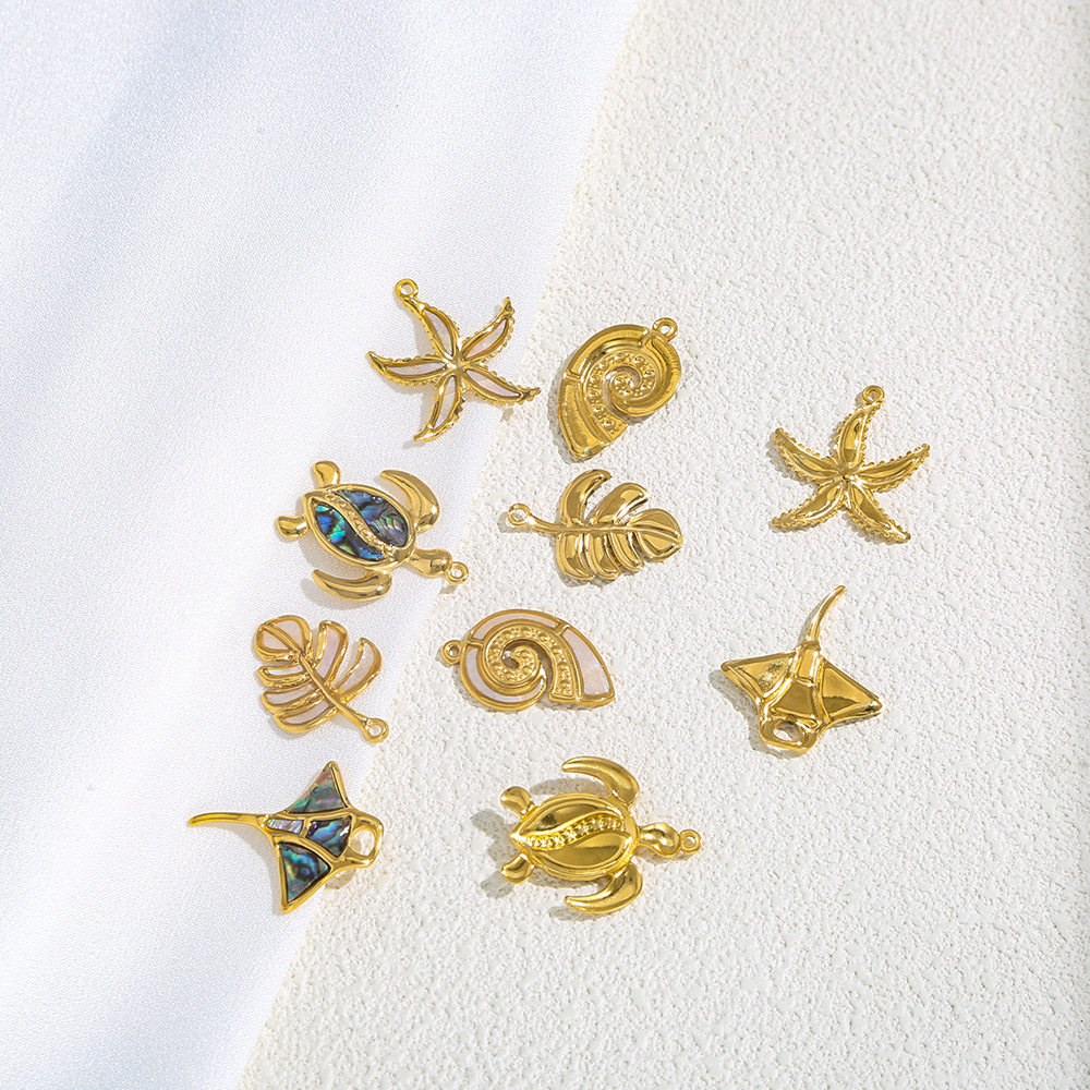 3g Weight Pendant Jewelry Making Type 17*27mm, 24 * 30mm, 26*29mm Jewelry Making Size 18K Gold Plated Plating Material Shell Inlay Material DIY Jewelry Accessories Classification 1 Piece Quantity 304 Stainless Steel Material Tortoise, Leaves, Conch, Fish Pattern All Seasons Season Polished Finish Inlay Design Marine Style Style 1 Piece 17*27mm 24 * 30mm 26*29mm 304 Stainless Steel Shell 18K Gold Plated Tortoise Leaves Conch Polished Pendant DIY Jewelry Accessories 3