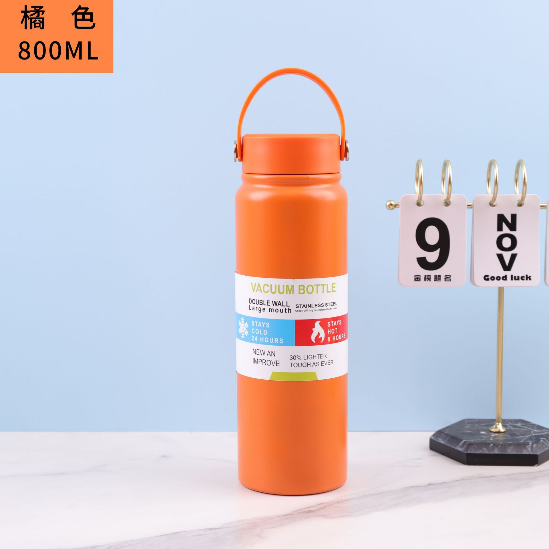 Olla espacial portátil de acero inoxidable 304 de doble capa de comercio exterior, olla deportiva portátil para automóvil al aire libre de gran capacidad