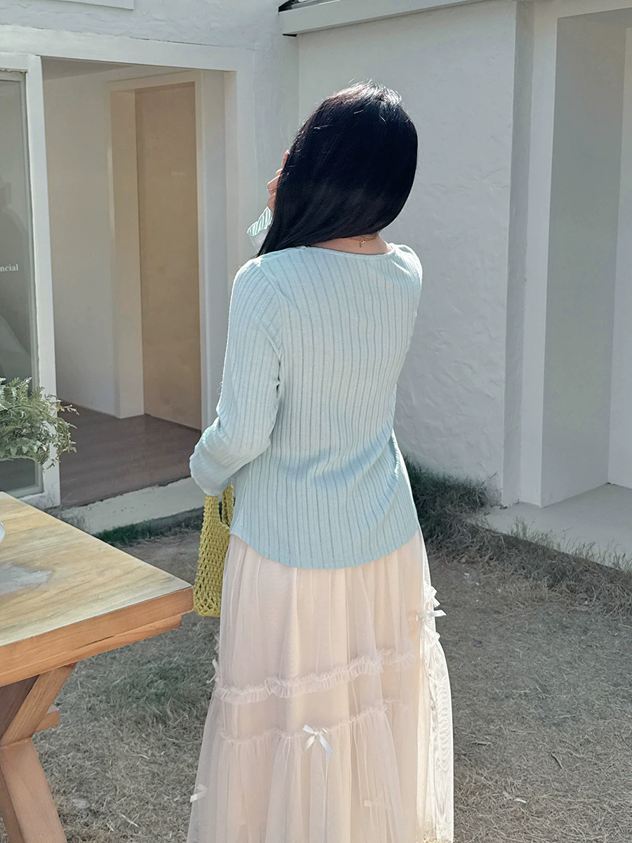 Shuangtian 2025 ранняя весна, большая размерная женская одежда, дизайн для полных, плиссированный топ L358