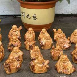 太行崖柏木雕手把件财神弥勒观音桌面摆件寿星达摩根雕礼品工艺品