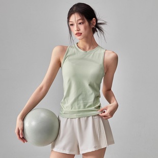 Thin quick-drying yoga suit fitness vest for women stretchy slimming running training sleeveless sports top summer