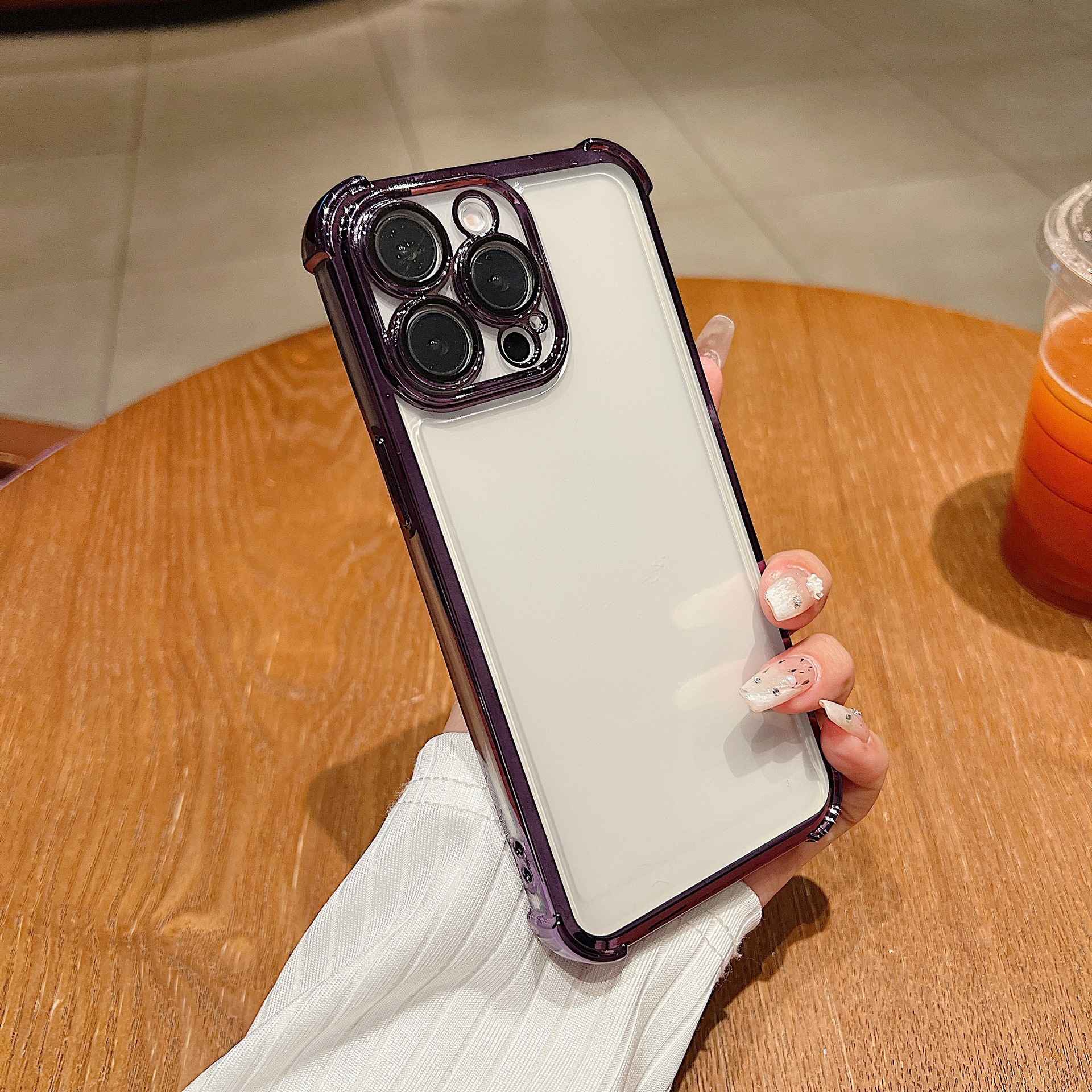 Cover protettiva per iphone, custodia trasparente galvanizzata_voghion.com
