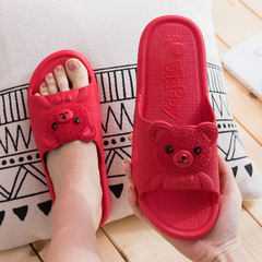 New cute indoor home soft-soled slippers bathroom bath couple sandals women's fashion summer men's home shoes